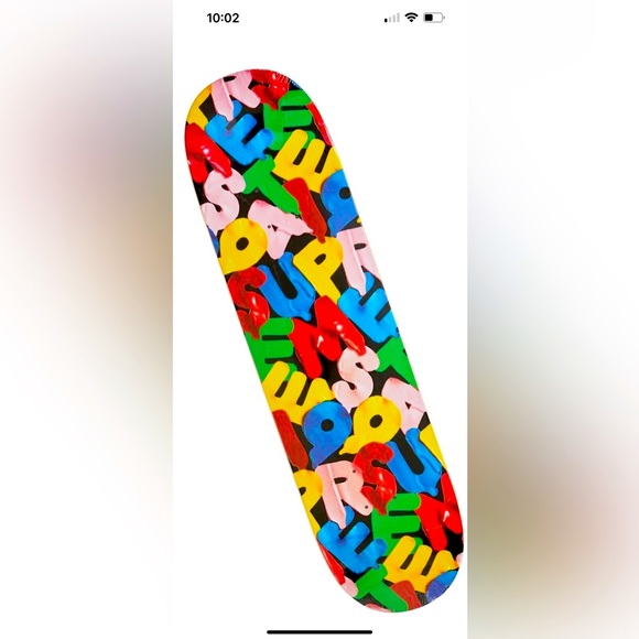 SUPREME BALLOONS SKATEBOARD SKATE DECK BLACK FALL WINTER 2020 FW20 SIZE 8.25 NWT - Picture 6 of 8